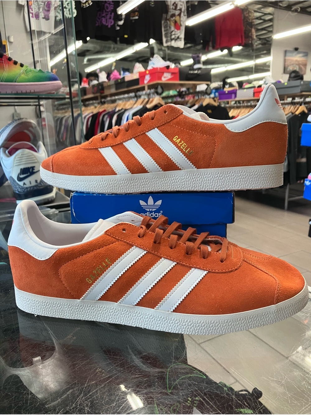 Adidas Gazelle Orange White Size 11.5